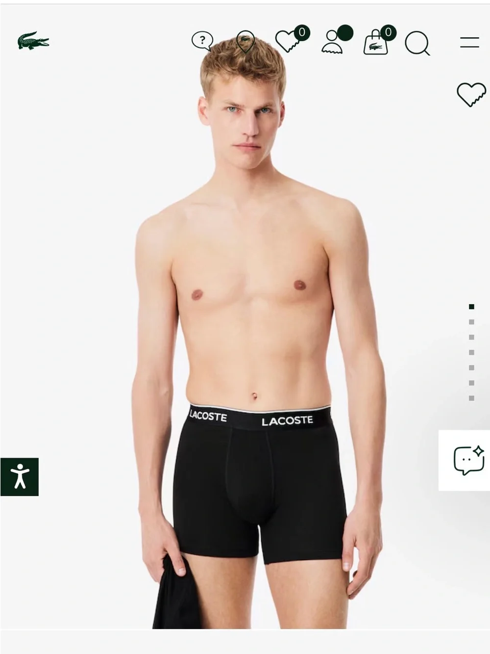 Lacoste Men’s Cotton Jersey Boxer Briefs Set of Two NWOT